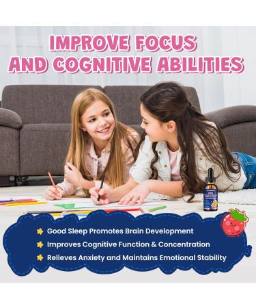 Kids Magnesium Liquid Drops - Magnesium Glycinate Drops for Kids Citrate Liquid with Calcium Omega-3 L-theanine Zinc Vitamin B6 D3 C for Sleep Relaxation Calm & Focus Strawberry Flavor 2 Fl Oz Strawberry 2 Fl Oz (Pa  - Buy Online on GoSupps.com