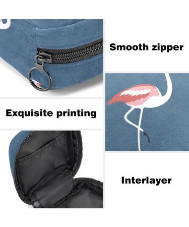 HomeDecorZone Flamingo Multicoloured Portable Period Kit Bag for Girls - Pads and Tampons Pouch with Zipper - Buy Online on GoSupps.com