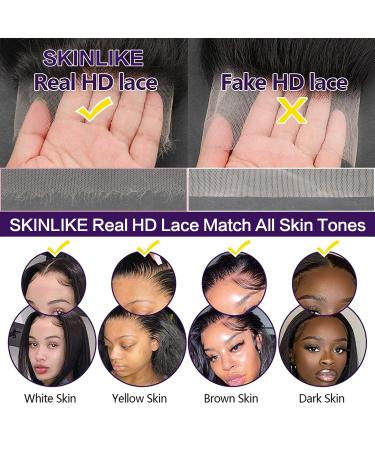 BEEOS 180% Density HD Lace Wig 22 Inch Body Wave | Pre Plucked Hairline | Bleached Knots | 13x4 Full Frontal Skinlike Real HD Lace | 12A Unprocessed Human Hair - Buy Online on GoSupps.com