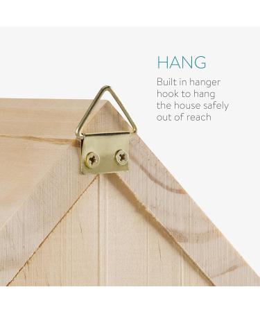 Navaris Wooden Butterfly Habitat - Pinewood Hanging Insect House for Garden - Bug Hotel Shelter - Buy Online on GoSupps.com