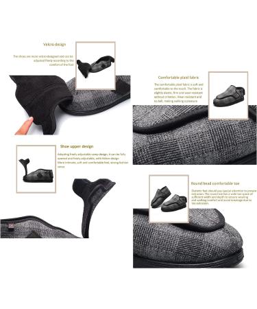 ZJING Women's Cozy Diabetic Slippers with Memory Foam - Adjustable Closure, Warm & Comfy Arthritis Shoes for Elderly Women - Buy Online on GoSupps.com