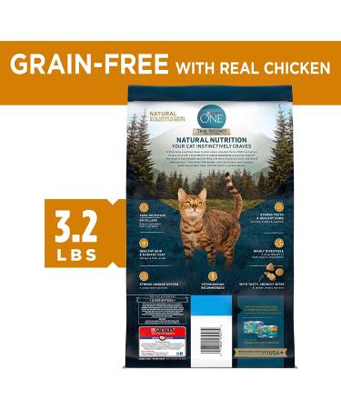 Purina ONE True Instinct Grain-Free High Protein Natural Formula Cat Food - Chicken 3.2 lb - Buy Online on GoSupps.com