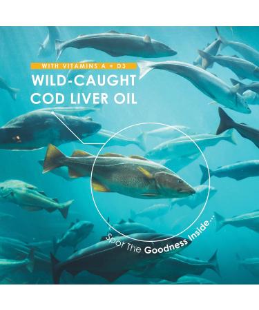 Wild-Caught Cod Liver Oil 1000mg - Omega-3 Fatty Acids, Vitamins A & D3 for Immune Health & Vision Support - 2 Months Supply, Non-GMO, Gluten-Free, Halal - 60 Softgels - Buy Online on GoSupps.com