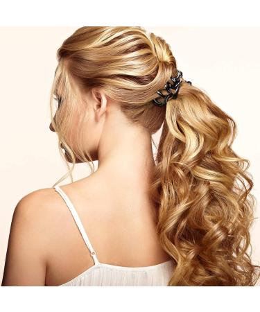 20 Pieces Spiral Hair Ties for Girls & Women - Strong Hair-Friendly Transparent & Black Telephone Cable Hair Ties - Buy Online on GoSupps.com