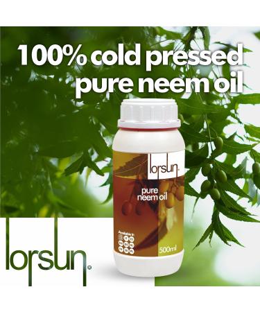  LORSUN Pure Neem Oil 100% Cold Pressed 500ml - Buy Online on GoSupps.com