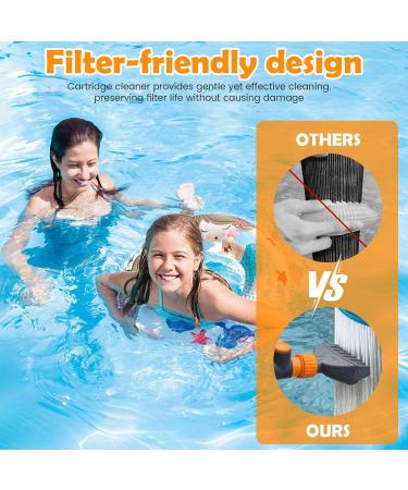 Pool Spa Filter Cartridge Cleaner Tool 7 Comb Nozzles Pool Filter Cleaner High Pressure Spa Filter Cleaning Tool Multifunctional Spa Filter Cleaner for Pool Cartridge Hot Tub Filters - Buy Online on GoSupps.com
