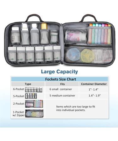 SITHON Pill Bottle Organizer Travel Bag with Fixed Pockets - Red - Buy Online on GoSupps.com