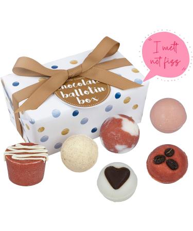 Bomb Cosmetics Chocolate Handmade Bath Melts Gift Pack - 6-Piece 170g Ballotin | 6 Count - Buy Online on GoSupps.com