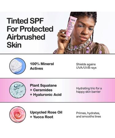 Everyday Humans Rose From Above SPF 35 Tinted Mineral Sunscreen Moisturizer (Medium) - Zinc-Based Primer for Sensitive, Acne-Prone Skin - Dermatologist Tested - Barrier Protection - Buy Online on GoSupps.com