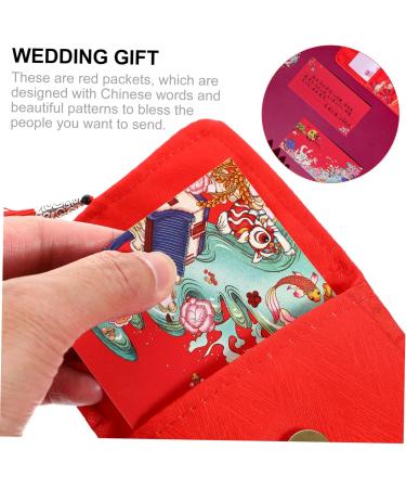MAGICLULU 2 Pcs Tassel Fabric Red Envelope Hongbao Envelopes Lucky Money Packets Chinese New Year Red Packet Purses for Weddings Red Purse Wedding Cloth Envelopes Money Bag Brocade Christmas Assorted Color 1x2pcs 18X10.5CMx2pcs - Buy Online on GoSupps.com