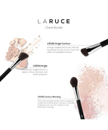 Laruce 3 PC Brush Set | Premium Synthetic Brushes for Contour Blush & Highlighting | International Shipping Available - Buy Online on GoSupps.com