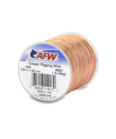 American Fishing Wire 0.020-Inch Diameter Copper Rigging Wire, 1-Pound, Copper