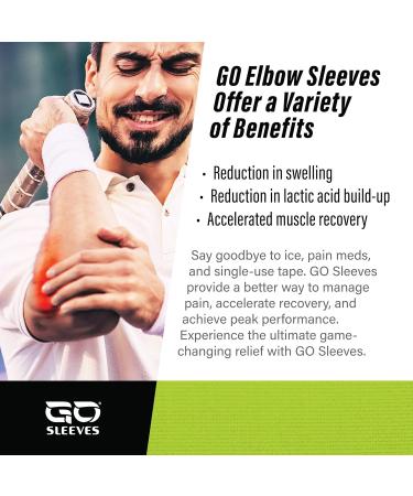 Premium Elbow Compression Sleeves for Tendonitis & Joint Pain Relief | Kinesiology Support for Tennis Golf & Weightlifting - Blue Small - Buy Online on GoSupps.com
