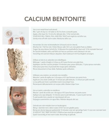 Buy 100% Natural Calcium Bentonite Clay - Cosmetics Quality 454g - POO Free Face Cleaner Blackhead Remover & Pore Minimizer - Super Fine High Purity pH 6 - Buy Online on GoSupps.com