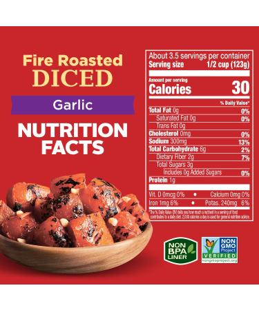 Hunt's Fire Roasted Diced Tomatoes with Garlic 14.5 oz (12 Pack) - Keto Friendly - Buy Online on GoSupps.com