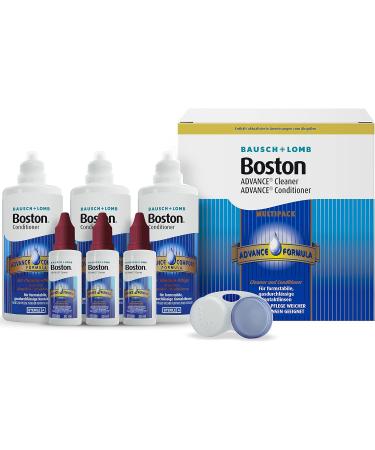 Bausch + Lomb Boston Advance Multipack - Hard Lens Cleaner & Storage Fluid (3 x 30ml & 3 x 120ml) | International Shipping Available - Buy Online on GoSupps.com