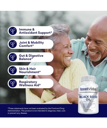 Research Verified Black Seed Oil - 60 Softgels - Boost Immunity, Support Digestion, Improve Respiratory Function - Cold-Pressed - 2% Thymoquinone (TQ) 1 - Buy Online on GoSupps.com