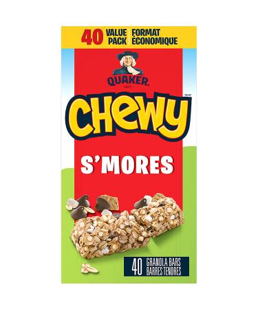 QUAKER CHEWY, S'Mores Granola Bars, 960g/33.9 oz.,(40 Count) {Imported from Canada} - Buy Online on GoSupps.com