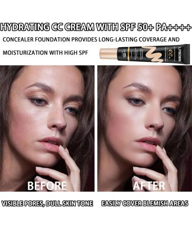 Hydrating CC Cream Waterproof Flawless Concealer Full Coverage BB Cream for All Skin Types Long Lasting Moisturizing Full Coverage Liquid Foundation for Men & Women(Natural) - Buy Online on GoSupps.com