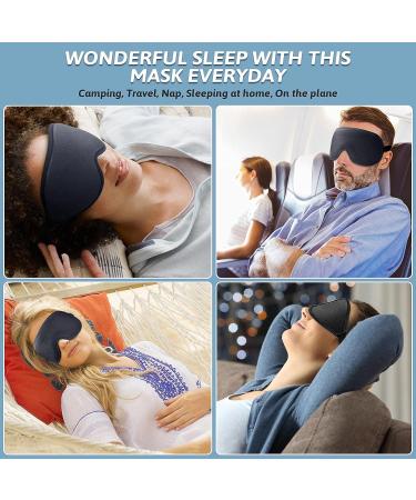ITME Sleep Mask - 100% Light Blocking 3D Eye Mask for Men, Women & Side Sleepers with Adjustable Strap - Ideal for Sleeping, Travel, Yoga, Camping, Shift Work - Includes Storage Bag and Earplugs - Buy Online on GoSupps.com