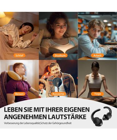 Reusable Silicone Ear Plugs for Sleeping | Noise Reduction SNR 33-36dB | Hearing Protection for Travel & Learning - Black - Buy Online on GoSupps.com