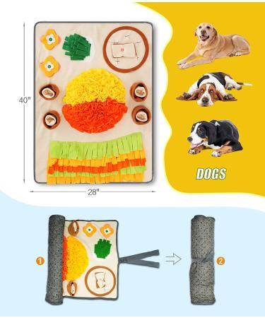 Large & Small Dog Snuffle Mat | Interactive Nosework & Feeding Puzzle Toy | Slow Feeder & Brain Stimulating | 40x28 Size - Buy Online on GoSupps.com