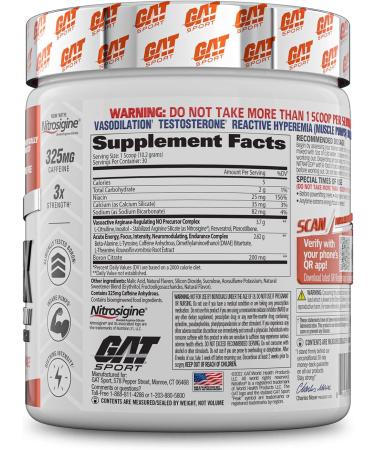 GAT Sport Nitraflex Advanced Pre-Workout Powder - Blood Orange | Boosts Strength, Energy & Performance | Creatine-Free | 30 Servings - Buy Online on GoSupps.com