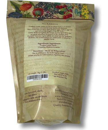 Foothills Naturals Oyster Shells Crushed - 1 kg (2.2 lb) Natural Nothing Added - Buy Online on GoSupps.com