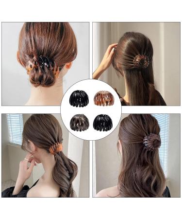 RONGYI Bird Nest Hair Clips Pack of 4 - Versatile Ponytail Hair Pins for Girls in Four Colours - Buy Online on GoSupps.com