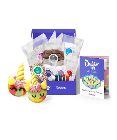 Duff Goldman DIY Kids Baking Kit by Baketivity - Bake Unicorn Rainbow Cookies with Premeasured Ingredients | Best Family Fun Activity Cookie Making Kit, Baking Gift Set for Girls, Boys, Teens, Adults