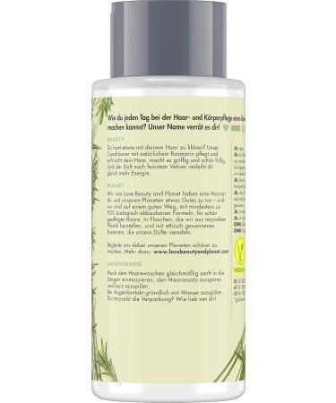 Love Beauty and Planet Delightful Detox Conditioner for Normal to Oily Hair Rosemary and Vetiver Free 400ml - Buy Online on GoSupps.com