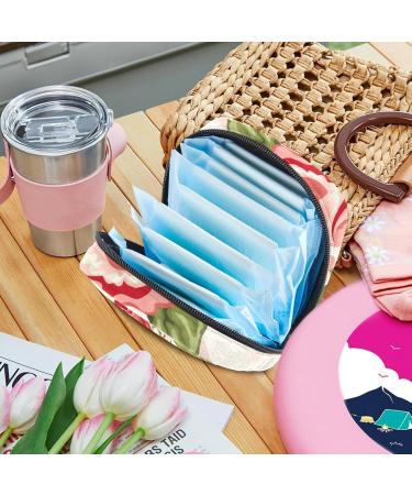 Portable Women's Menstrual Cup & Tampon Bags - Elegant Floral Design for Teen Girls - Buy Online on GoSupps.com