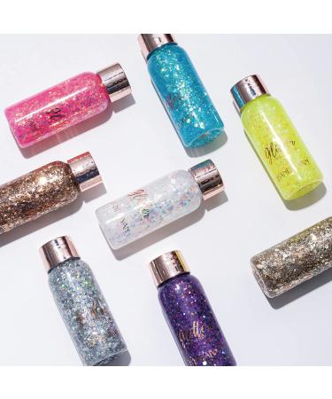 GL-TURELIFES Mermaid Chunky Glitter Gel - Long Lasting Festival Cosmetics for Face Hair & Nails - 30g Ros gold - Buy Online on GoSupps.com