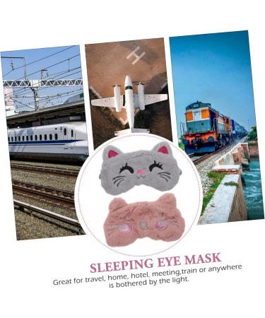 2pcs Lightweight Sleep Mask & Eye Shade - Cute Animal Blindfolds for Kids & Adults | Soft Silk Night Eye Covers - Assorted Colors - Buy Online on GoSupps.com