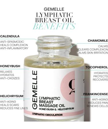 GEMELLE Lymphatic Breast Massage Oil | Award-Winning Post-Op Care | Natural Anti-Aging Skin Treatment | 15ml Paraben-Free Wellness Solution - Buy Online on GoSupps.com