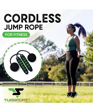 TugSport Cordless Jump Rope for Beachbody MBF - Adjustable Length, Ropeless Design - Eliminate Dad Bod with Indoor Jumprope - Great for Small Spaces - Buy Online on GoSupps.com