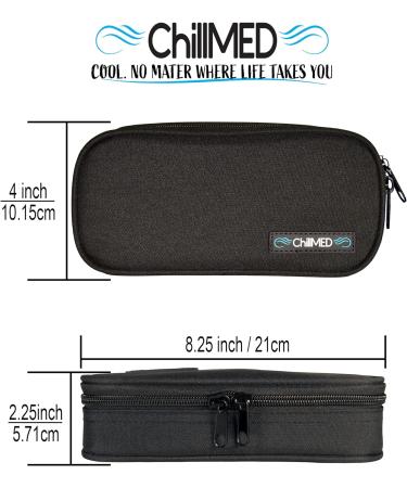 ChillMed Insulin Cooler Travel Case - Black | Diabetic Pen Travel Bag with Cooling Pocket | 12 Hour Cooling - Buy Online on GoSupps.com