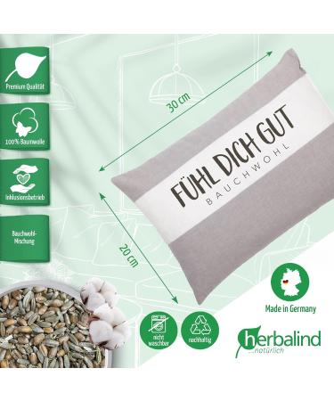 Herbalind Herbal Pillows - Aroma Grain Pillow for Belly Relief | 100% Cotton 20x30 cm | Yarrow Women's Mantle Anise Fennel & Chamomile - Buy Online on GoSupps.com