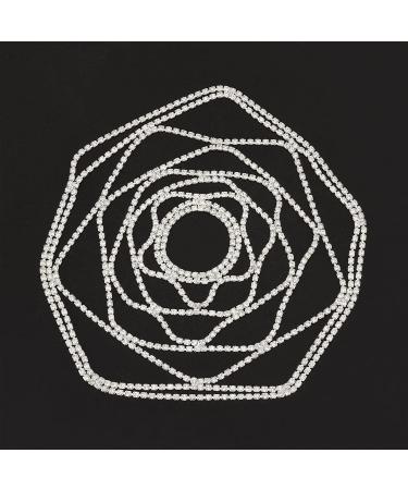 NICENEEDED Rhinestone Mesh Headpiece Cap Silver Crystal Flapper Headband Hair Chain Accessories for Women and Girls 1920s Hairdress Decotaction for Bridal Party - Buy Online on GoSupps.com