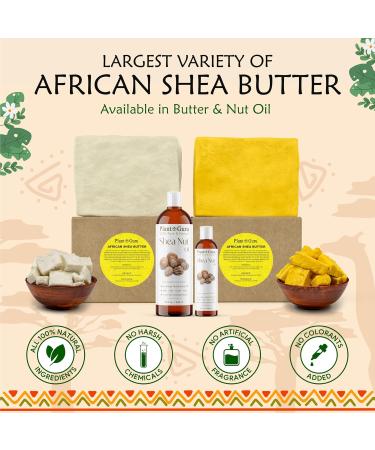 African Shea Butter Raw Unrefined 100% Pure Organic Ivory Grade A - 8 oz | DIY Body Butters Lotion Soap Supplies Eczema & Stretch Marks Aid - Buy Online on GoSupps.com