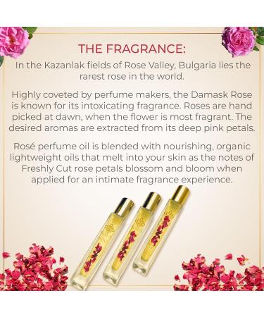 SAFA Ros Fragrance Oil Roller Bulgarian Damask Rose Scent | Organic Unisex Perfume | 10 mL | Alcohol-Free - Buy Online on GoSupps.com