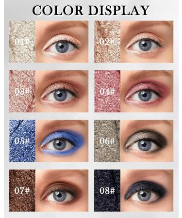 Cream Eyeshadow Stick Eyeliner Multi-Use Brightener Eyeshadow Pencil Waterproof Long Lasting Eye Shadow Stick Black Matte & Shimmer Finish Smooth Crease-proof Buildable Eyeshadow with Sharpener-08# - Buy Online on GoSupps.com