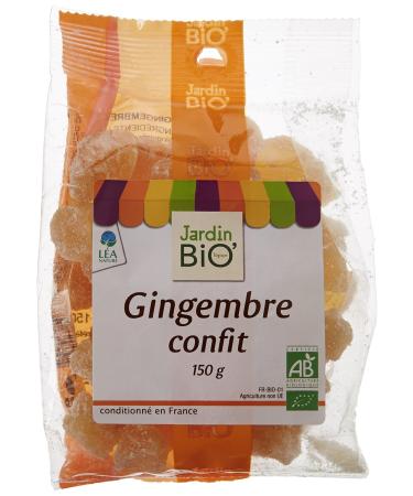 Jardin BiO tic Organic Candied Ginger Seeds Nuts Super Foods AB Certified 150 g Pack of 3