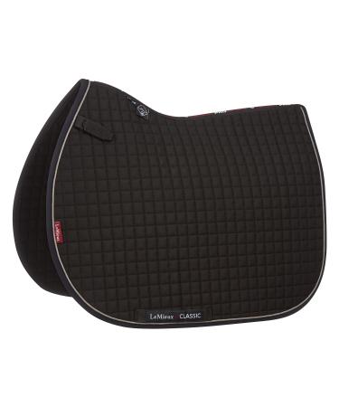 LeMieux Show Jumping Saddle Pad - English Saddle Pads for Horses - Equestrian Riding Equipment and Accessories One Size Classic Square Black