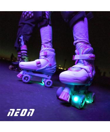 Yvolution Neon Inline Skates for Kids | Adjustable Size | Light-Up Wheels | Beginner Outdoor Skates | Boys and Girls Gift | Teal Pink 3-6 - Buy Online on GoSupps.com