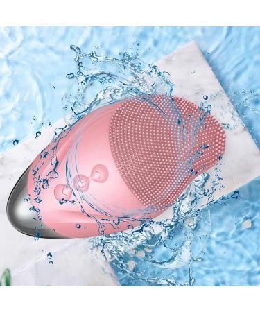 Face Brush Cleanser - Soft Silicone Face Cleansing Brush Rechargeable Waterproof Vibrating Simple Skin Care Tools for Deep Cleansing Exfoliation & Enhances Absorption Pink (English) - Buy Online on GoSupps.com