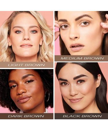 Eyebrow Stamp Stencil Kit - Waterproof Long-Lasting Brow Shaping with 24 Reusable Stencils - Perfect Natural Light Brown Eyebrows - Buy Online on GoSupps.com