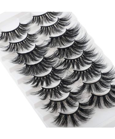 Mink Eyelashes 25mm Pack - HeyAlice Fluffy 8 Pairs, Long Strip Thick Volume Fake Lashes - Mixed 4 Styles - Buy Online on GoSupps.com
