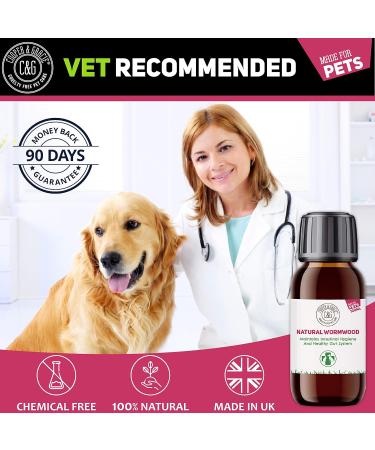 C&G Pets | Natural Worm Wood | Natural Solution For Intestinal Health No Nasty Chemicals | Powerful Colon Cleanse For Dogs Cats Poultry Birds Ferrets Rabbits & Pets - Buy Online on GoSupps.com