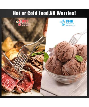 Plastic Forks 100 Pieces 6.7 Inch Reusable Plastic Forks Transparent and Robust Cutlery Sets for Birthday Party Barbecue Party Wedding ect Transparent Plastic Forks 100 Pcs - Buy Online on GoSupps.com
